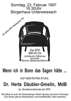 Plakat zum 17. Roten Stuhl